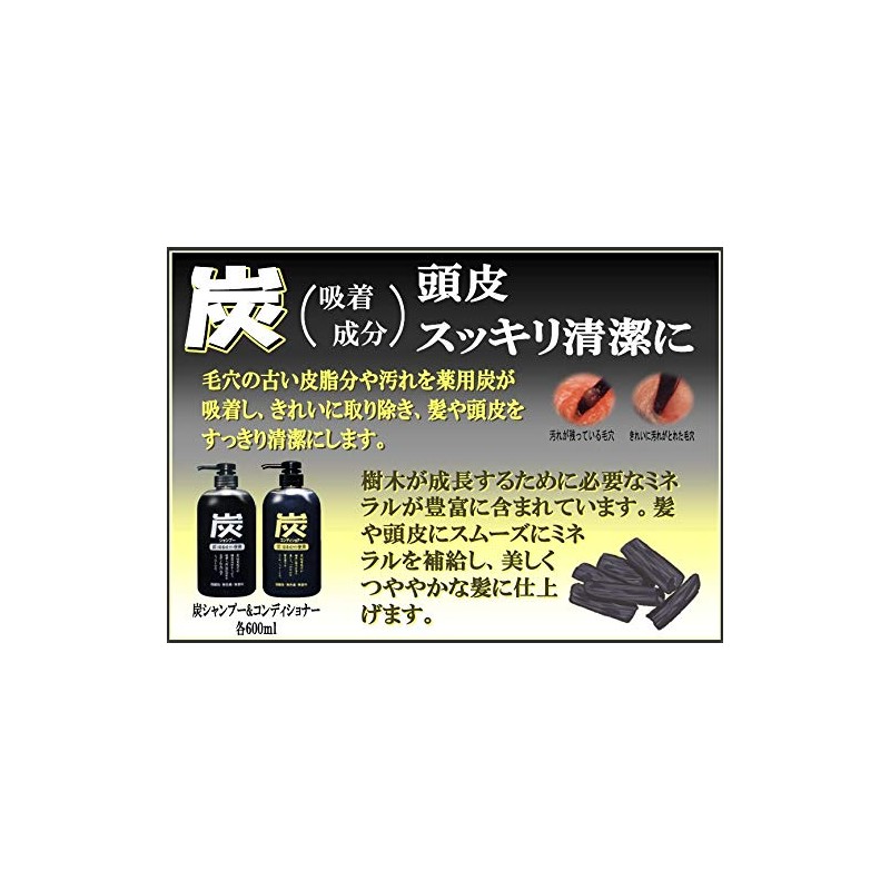 Jun Cosmetics Charcoal Shampoo, 20.3 fl oz (600 ml)