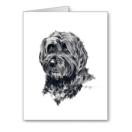 DJ Rogers Fine Art Portugese Water Dog - Set of 10 Dog Note Cards With Envelopes