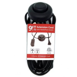 Unbranded 9Ft 3 Outlet 2 Prong Indoor Foot Switch Power Extension Cord Cable With Pedal x3