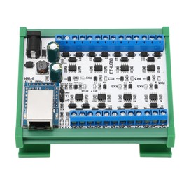 RJ45 to 8 RS485 Hub Converter TVS Surge Protection 115200BPS Hub Board for Security Monitoring DC7‑30V Hub Module with Housing