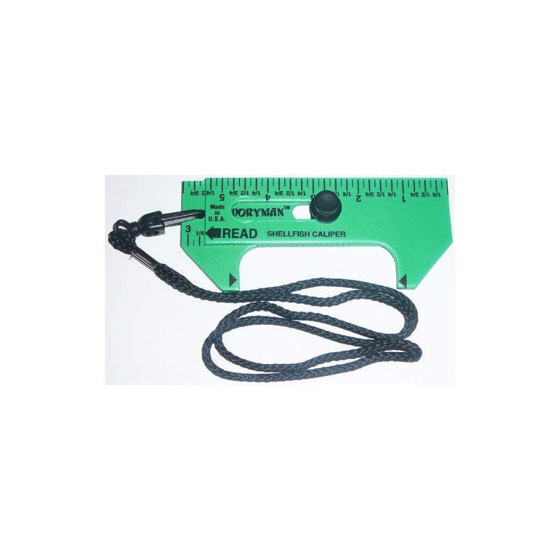 Doryman Shellfish Caliper – Floating Ruler – 3–6.5 Inch (Green)