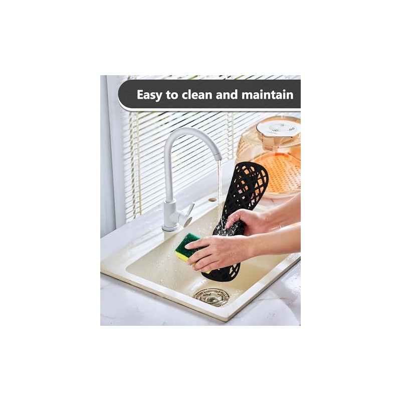 2 Pack Silicone Sink Protector for Kitchen Sink, Trellis Pattern