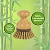Bamboo Naturals Mini Scrub Brush, Made of Sustainable Bamboo and