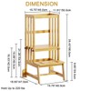 BAMBOOHOMIE Kids Kitchen Step Stool, Toddler Standing Tower Adjustable Height
