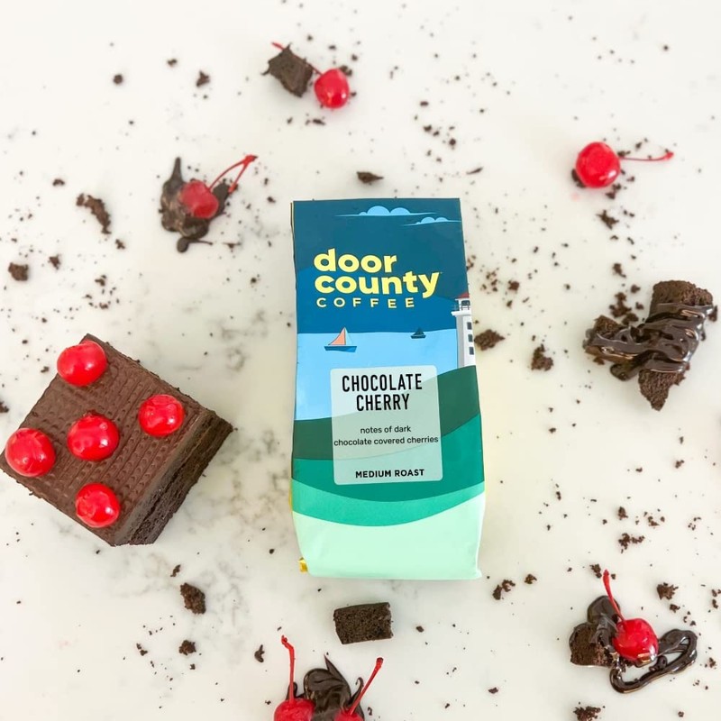 Door County Coffee Chocolate Cherry Flavored Whole Bean - 10