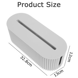 Desk Cable Organizer, Portable Cable Management Box, Power Strip Storage Box, Cord Organizer Box with Lid, Organizer Suitable for Home Office