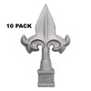 Address America Fence Finials Unpainted Aluminum Spear Fleur De Lis