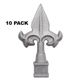 Address America Fence Finials Unpainted Aluminum Spear Fleur De Lis 3/4" 10ct