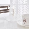 TOPICK Half-Curtains, White, Lace, Transparent Curtains, Bistro Curtains, Kitchen, Warp-Knitted,