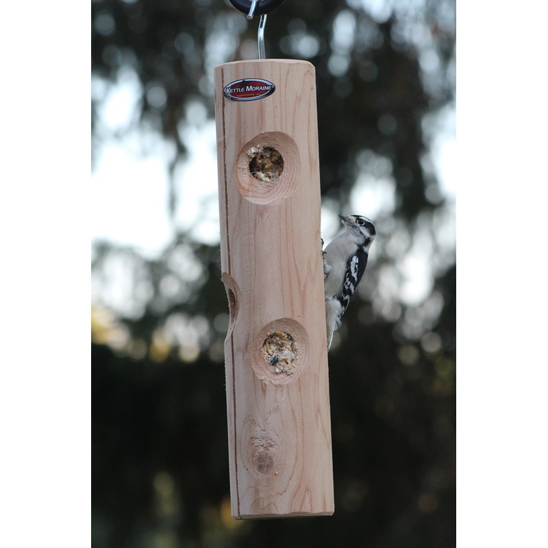 Kettle Moraine Cedar Suet Plug Log Feeder