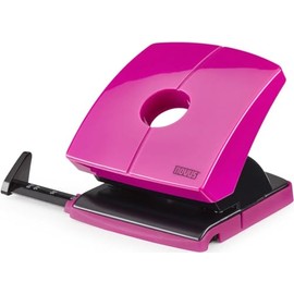 Novus Locher B 230 Desktop Hole Punch, Metal/Plastic, 3 mm x 30 Sheets, Happy Pink
