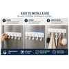 Magnetic Refrigerator Hook Rack with 5 Hanging Hooks, No-Drill Heavy