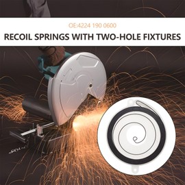 EMSea 2Pcs 2 Hole Starter Recoil Pull Start Spring 4224 190 0600 Compatible with Stihl TS410 TS420 Cut Off Saws Starter Spring for Cutting Machine