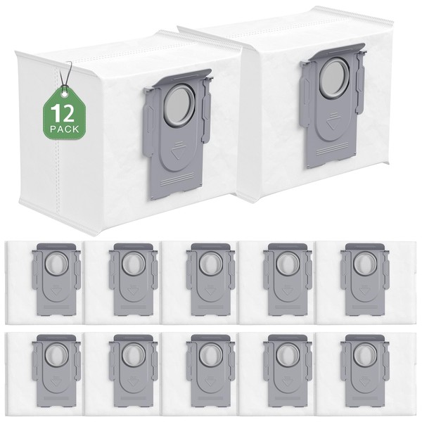 isinlive 12 Pack Dust Bags for Q Revo/Qrevo S/Qrevo Pro/Qrevo