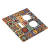 Yamxbfa Mexican Talavera Ceramic Tile Pattern Outlet Covers 2 Gang