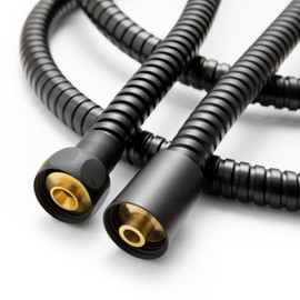 OFFO Shower Hose, 72 Inch Bidet Hose High Pressure Explosion Proof Toilet Hose for Bidet Sprayer Stainless Steel Electroplating Handheld Shower Hose Flex Hoses with Woven Inner Tube, Matte Black