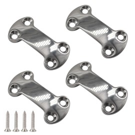SeeRaphee 25mm Webbing Pressure Plate 304 Stainless Steel Multipurpose Fixing Plate for Yachts,Boat Decks Come with Screws (4 Pieces)