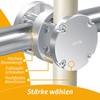 4smile Parasol Holder Balcony Railing - Aluminium Parasol Balcony Bracket