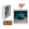 Portafoglio in legno, "to travel is to live", con cornice,