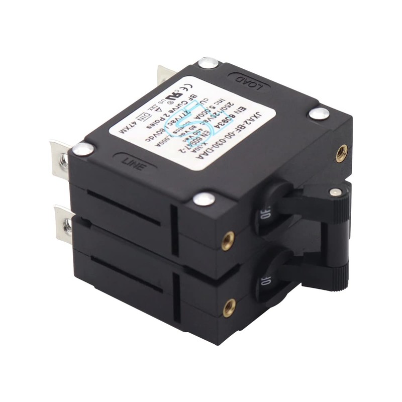 T Tocas Double Pole 30 Amp AC/DC Toggle Magnetic Circuit