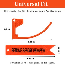 ZOEKIM Chamber Safety Flags Fit for Shotgun Pistol Rifle - Universal Compatibility Gun Flag Chamber Indicators with Bright Reflecting Light Tags - Remove Before Pew Pew