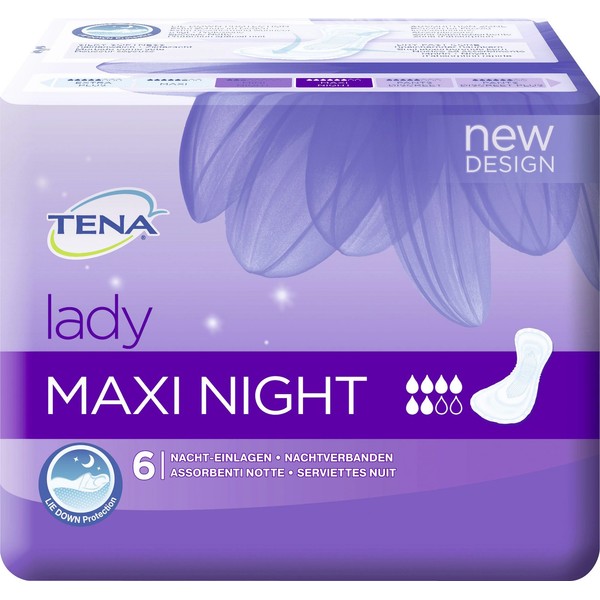 Tena Lady Maxi Night Pack of 6