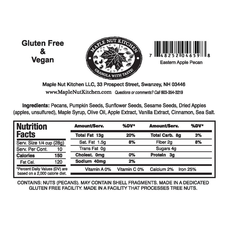 Maple Nut Kitchen Eastern Apple Pecan Paleo Granola 3 Pack