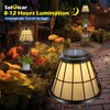 45.4'' Metal Outdoor Solar Floor Lamps 2 Pack, Waterproof Solar