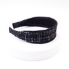 Burnaby black base white line hair band / 버나비 블랙