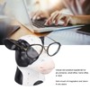 Black White Cow Head Wearing Glasses Statues Resin Stable Glasses