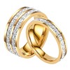 Degolso 2Pcs 14K Gold Plated Stackable Rings for Women Men