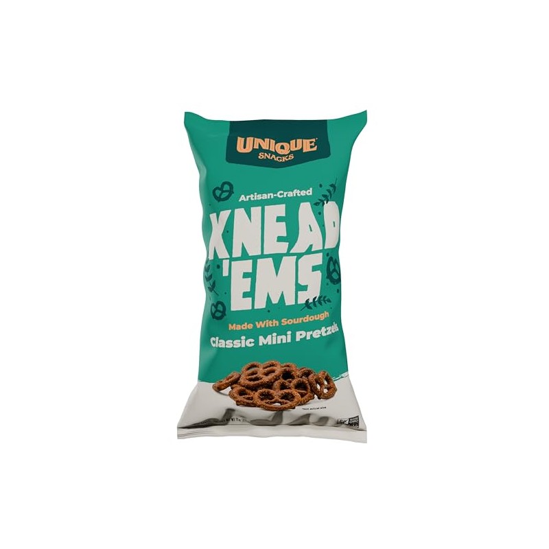 Unique Snacks Knead Ems, Sourdough Mini Pretzels, 11 Ounce Bags,