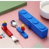 Building Block Cutlery Set, Spoon and Fork with building blocks