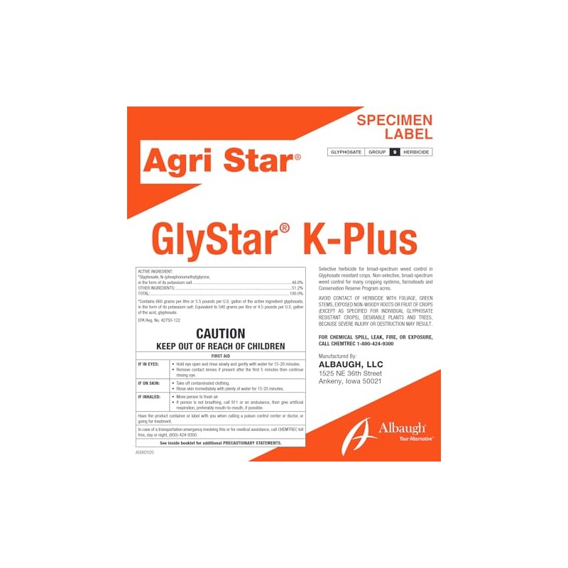 Generic Gly Star K-Plus (2.5 Gallons) - Postemergence, Systemic Herbicide,