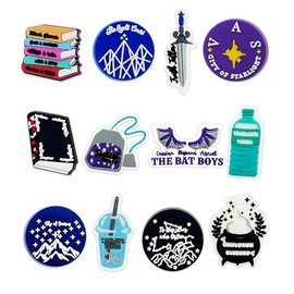 iconfont 12PCS Fantasy Shoe Charms for Teen Girls Women, Bookish Shoe Decoration Charms Clog Slides,Fantasy Merch