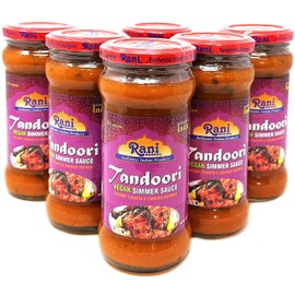 Rani Tandoori Vegan Simmer Sauce (Creamy Tomato & Smoked Paprika) 14oz (400g) Glass Jar, Pack of 5 +1 FREE ~ Easy to Use | Vegan | No Colors | All Natural | NON-GMO | Gluten Free | Indian Origin