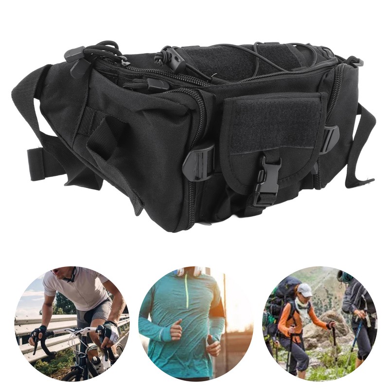 Men Waist Bag Oxford Cloth Waistpack Portable Chest Pouch for