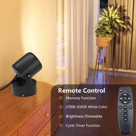 Unirence Indoor Spot Light LED Spot Uplight Warm White Floor Up Lights Spotlight Lamp 120V Spotlight Accent Lighting LED Uplight 5.9 FT Cord with Switch