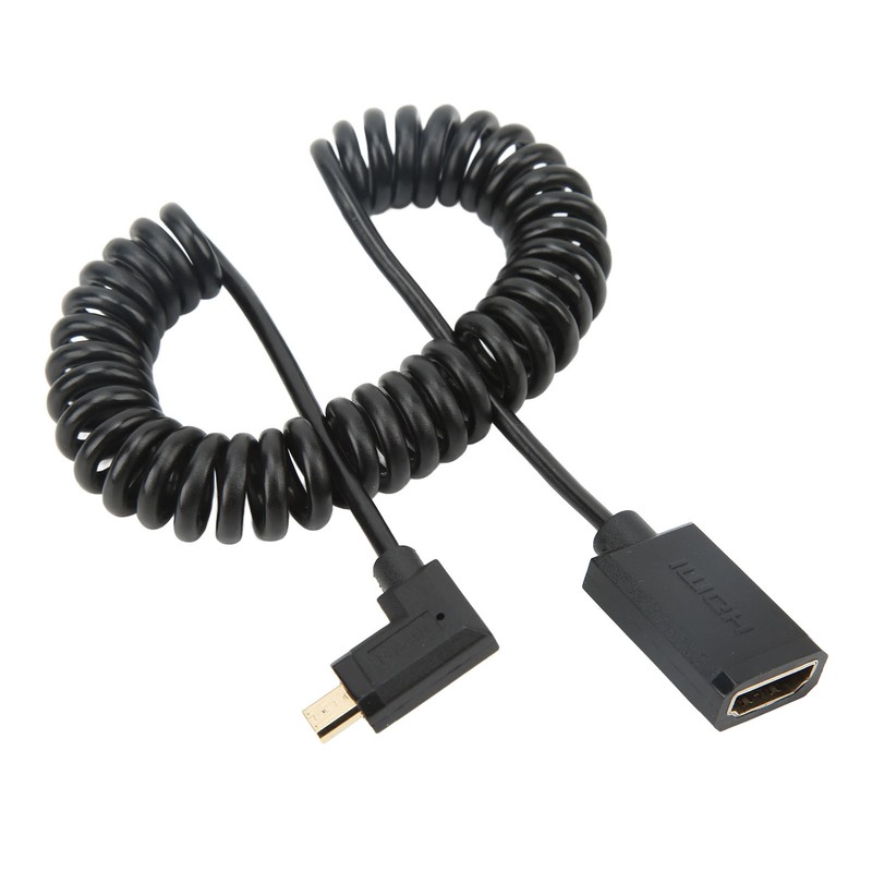 1.8m Coiled Cable Micro HD Multimedia Interface to Female HD