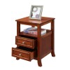 Convenience Concepts Melbourne Square End Table in Cinnamon Wood Finish