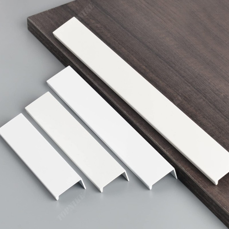 JNRFTY Pack of 10 White Handles Hidden Modern Furniture Handles
