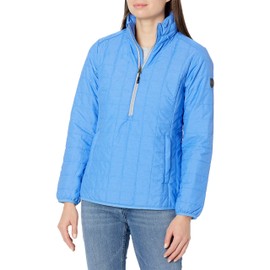 Cutter & Buck Women's Rainier Half Zip Popover, Blue Melange, S