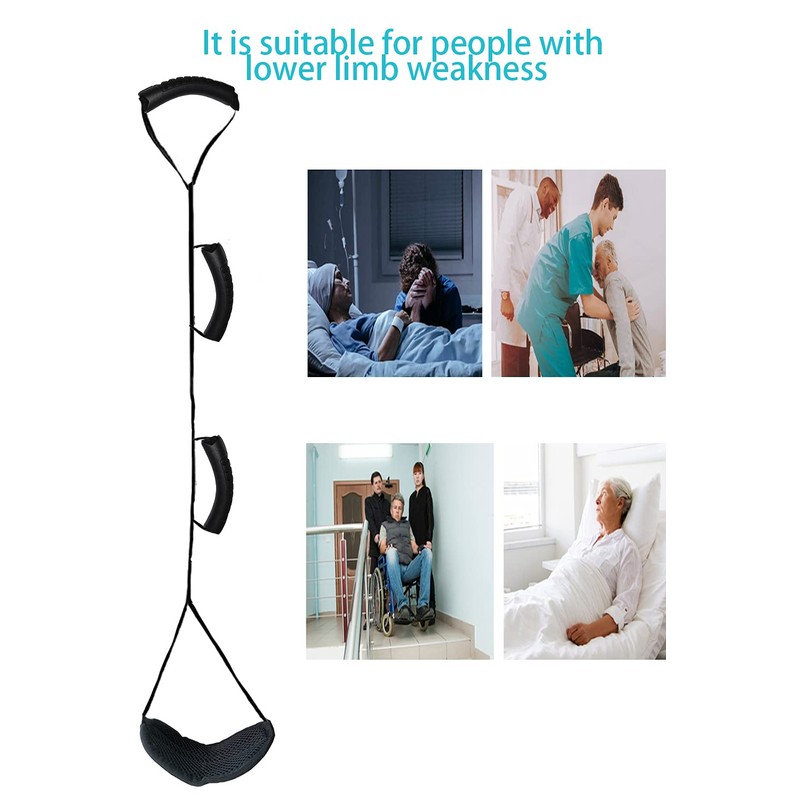 Healthman Leg Lifter Strap Multi-Loop Style - with Hand Grips