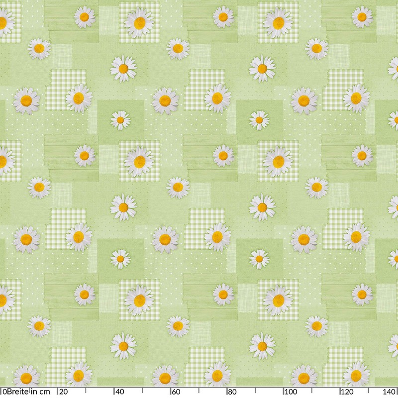 Anro Oilcloth, Tablecloth, Chamomile Patchwork