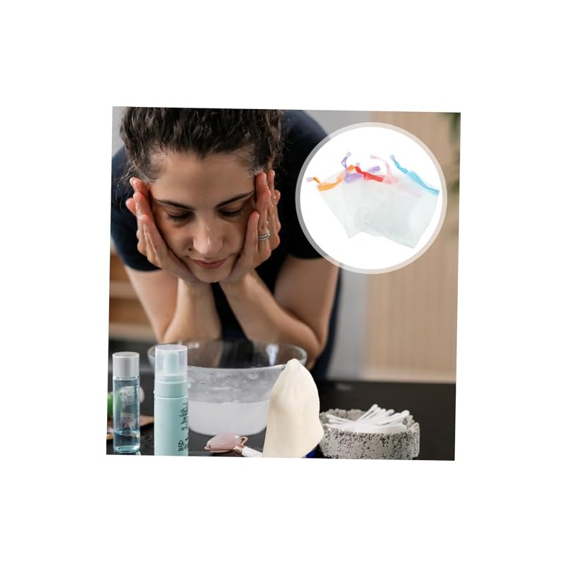 Bolsa de Jabón Facial Espumosa 10 Piezas de Malla Exfoliante