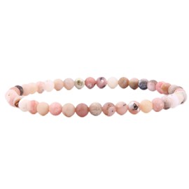 Vascavi Gemstone Bracelet 4 mm Beads, Natural Stone as Chakra Stone, Healing Stone, Made in Germany, Pearl Bracelet Approx. 19 cm Long, Elastic, Gemstone