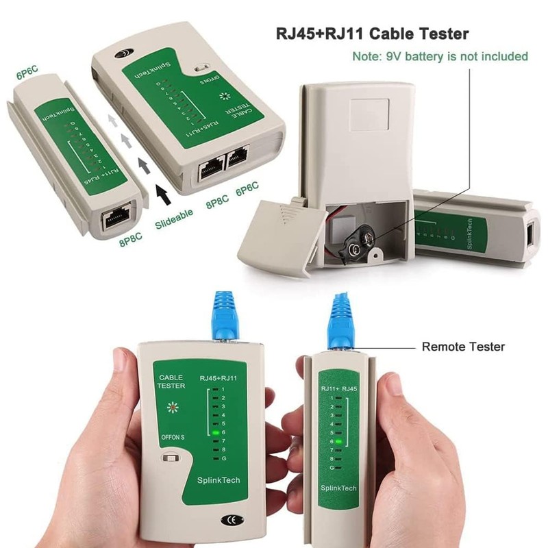 RJ45 Network Cable Tester Wire Crimper Pliers Ethernet Registered Jack