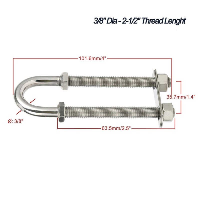Amarine Made Pair of Stainless Steel Marine Boat Stern Bow