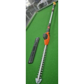 Seesii Pole Hedge Trimmer Cordless: Electric Bush Trimmer Tool for Yard - 16" Dual-Action Blade, Detachable Telescoping Pole, Dual 4.0Ah Battery, Powerful Branches Cutter for Tree & Shrubs Pruning