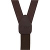 CTM Men's Coated Leather Buckle Strap Suspenders with Metal Swivel